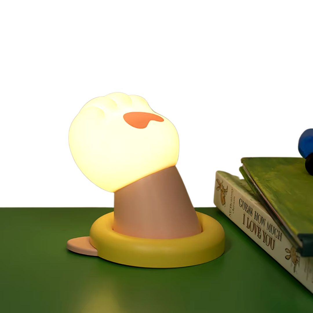 Abajur em Formato de Pata para Amantes de Pets - Luz Suave e Toque Interativo para Iluminação e Decoração