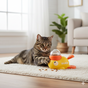 Alimentador Interativo Pato para Cães – Saúde e Diversão velú pet 