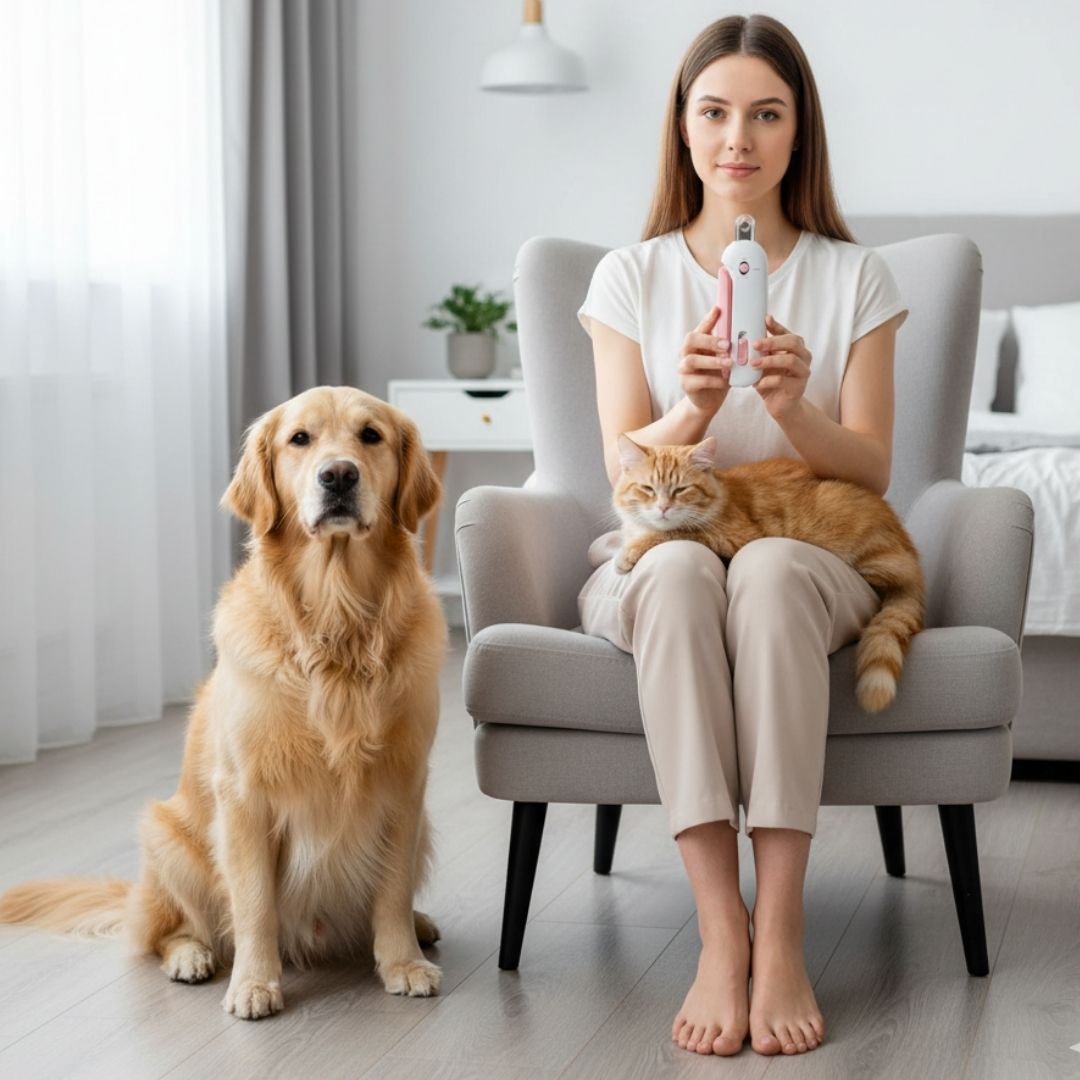 Aparador de Unhas Pet com LED e Coletor – Corte Seguro e Preciso