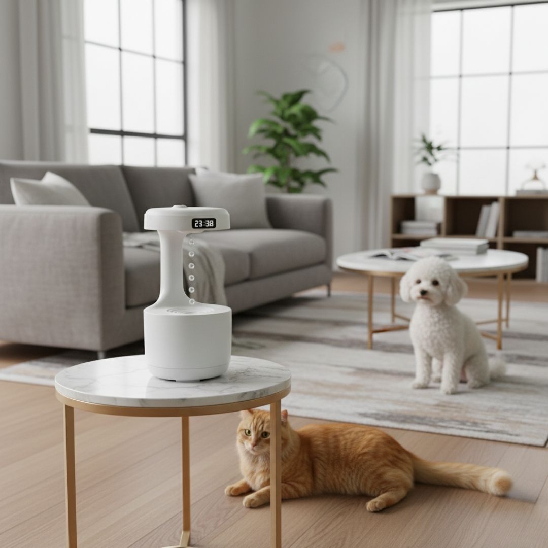 Bebedouro Anti-Gravidade com Umidificador – Hidratação e Conforto para Pets