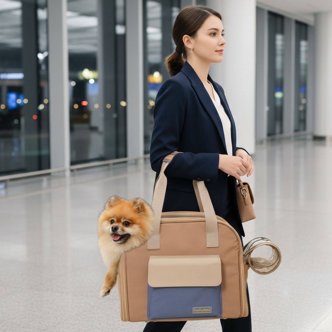 Bolsa de Transporte Expansível para Pets – Conforto e Ventilação Premium