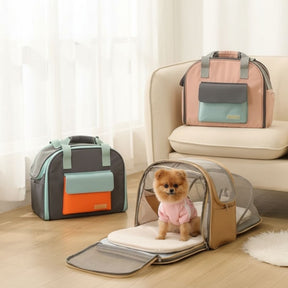 Bolsa de Transporte Expansível para Pets – Conforto e Ventilação Premium