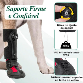 Botinha Corretiva Antiderrapante para Cães que Arrastam a Pata — Apoio de Marcha