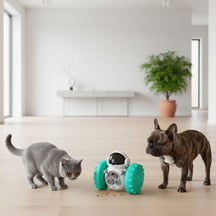 Brinquedo Dispenser de Petiscos Robô para Pets – Estímulo Mental e Físico