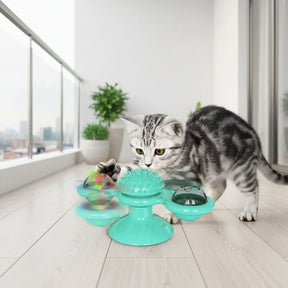 Brinquedo Giratório com Luzes para Gatos – Diversão e Alívio de Estresse