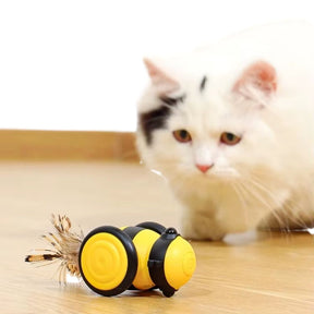 Brinquedo Interativo Inteligente em Formato de Carro para Gatos | Para Gatos de Todas as Idades | Estimula a Caça e Alivia o Tédio | Design Elétrico com Movimento Automático e Recarga USB