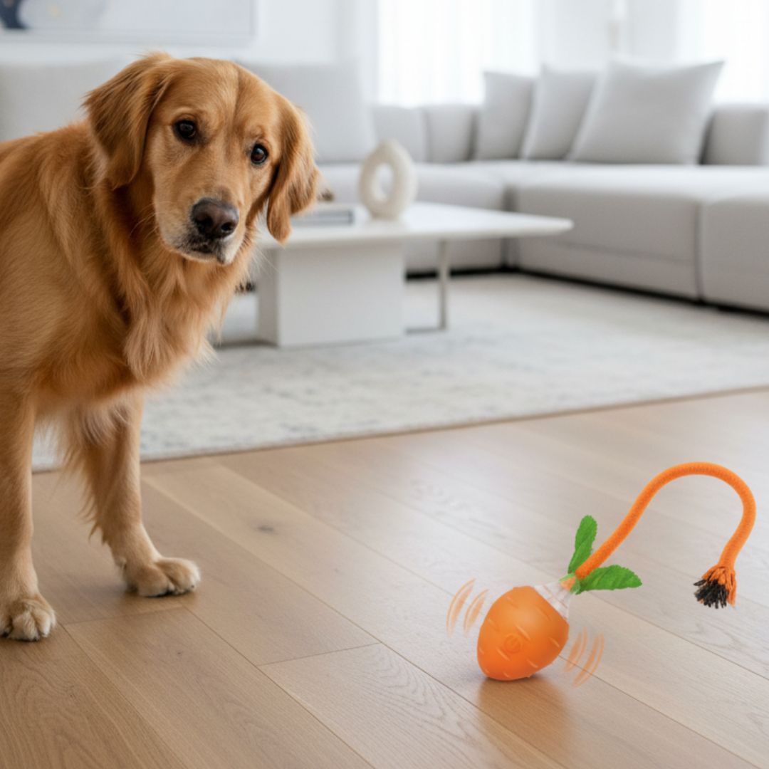 Brinquedo Interativo Recarregável Cenoura para Pets – Estímulo Cognitivo e Diversão