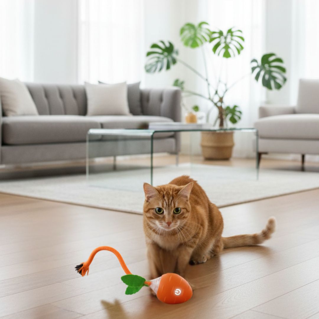 Brinquedo Interativo Recarregável Cenoura para Pets – Estímulo Cognitivo e Diversão