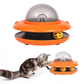 Brinquedo Interativo com Dispensa de Petiscos para Cães e Gatos | Ideal para Pets Ansiosos e Ativos | Estimula a Alimentação Lenta e o Alívio do Estresse | Alimentador Automático com Sistema de Vazamento de Ração