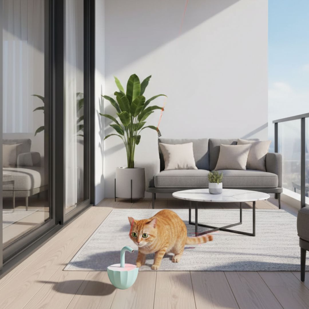 Brinquedo a Laser para Gatos – Estímulo Mental e Exercício com Luz LED Segura