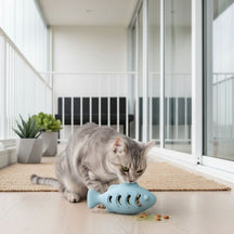 Brinquedo de Peixe Dispensador de Petisco para Gatos – Estímulo e Alimentação Lenta