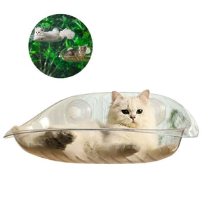 Cama Suspensa de Janela para Gatos Curiosos – Conforto e Diversão com Fixação Segura