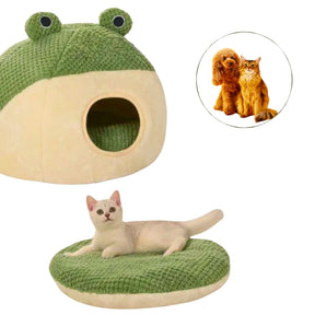 Cama Toca de Sapo para Pets - Alojamento Aconchegante e Divertido para Cães e Gatos