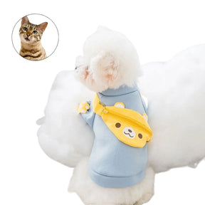 Camisa Estilosa com Pochete para Pets: Roupinha para Cães e Gatos que Oferece Conforto e Estilo em Passeios