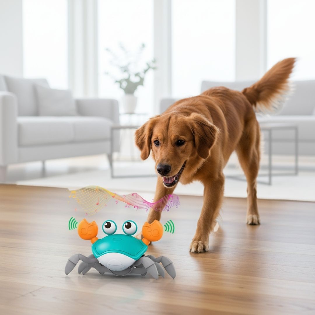 Caranguejo Fujão Interativo para Cachorros – Recarregável velú pet
