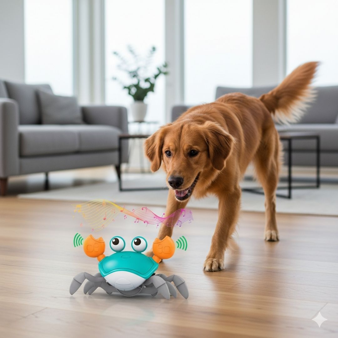 Caranguejo Fujão Interativo para Cachorros – Recarregável velú pet