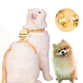 Coleira Abelha Pet Premium Ajustável para Cães e Gatos – Segurança e Conforto com Náilon Durável