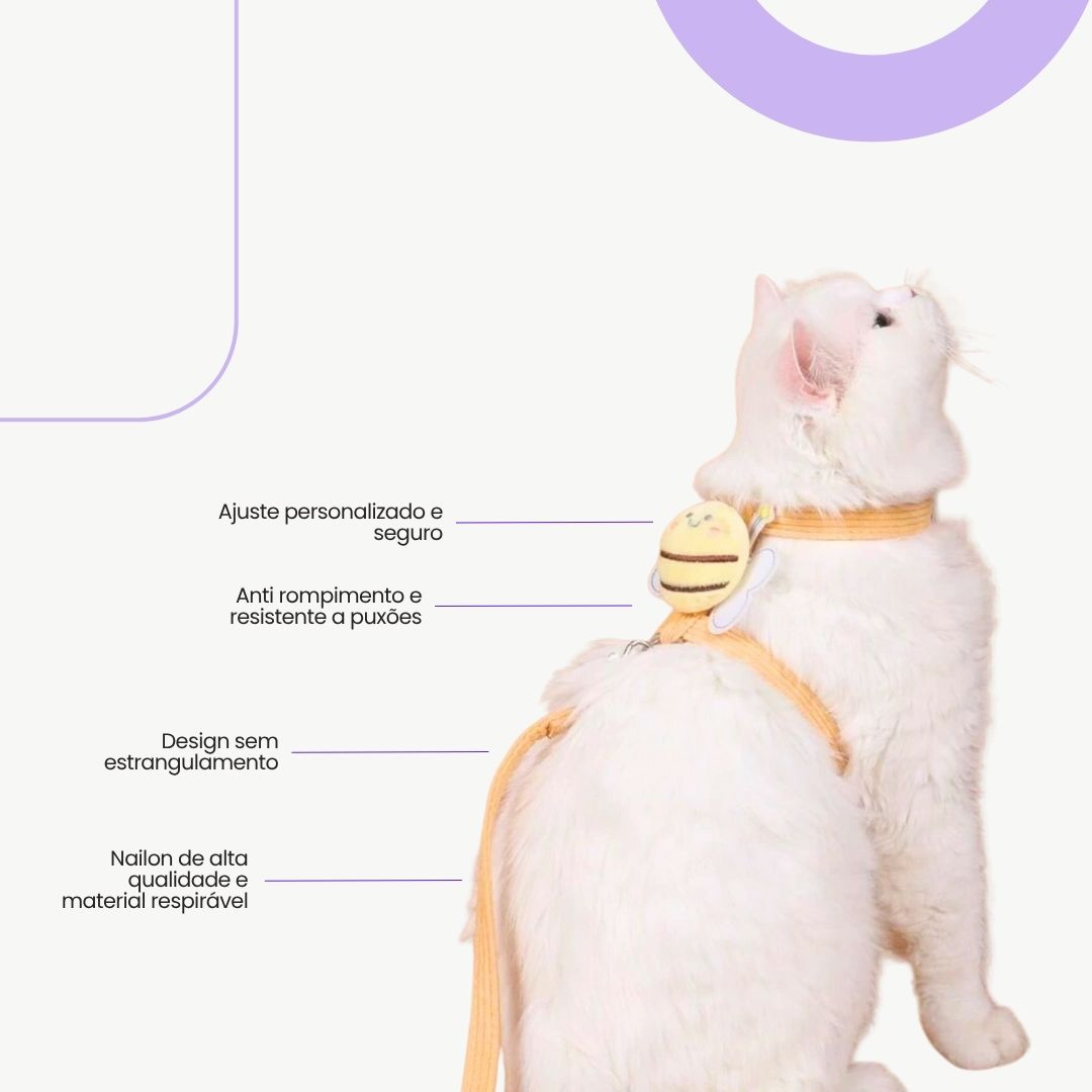 Coleira Abelha Pet Premium – Conforto e Segurança para Cães e Gatos