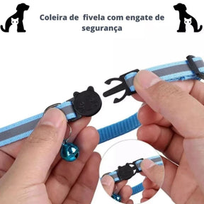 Coleira com Suporte para Tag Rastreadora