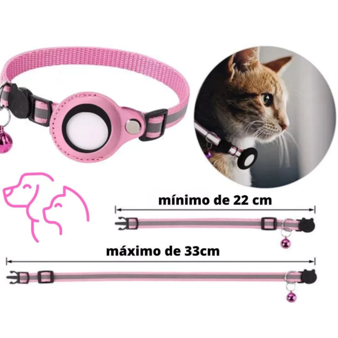 Coleira com Suporte para Tag Rastreadora