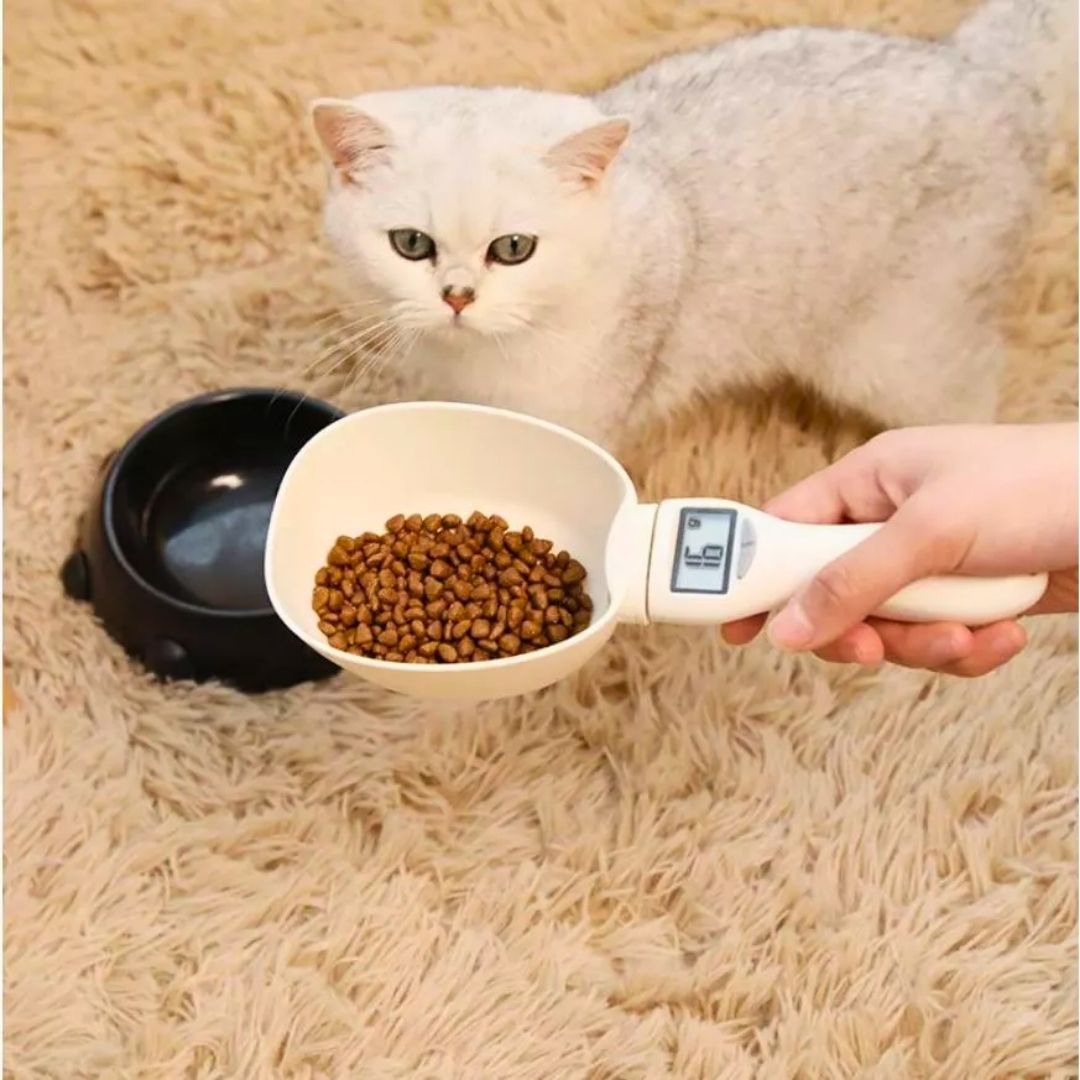 Colher Balança Digital para Pets – Controle Preciso da Ração