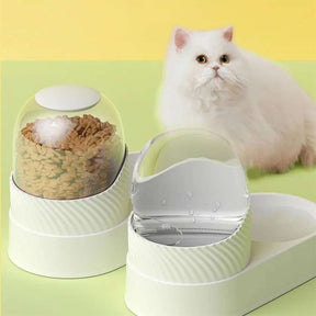 Comedouro e Bebedouro Globo para Cachorros e Gatos – Alimentação e Hidratação Automática com Design Moderno