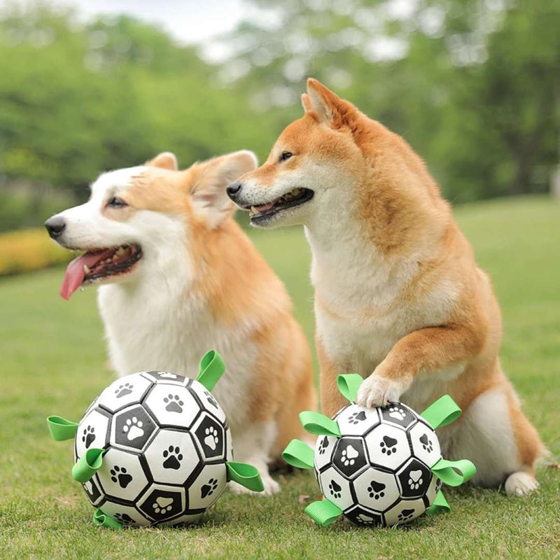 Bola de Futebol Neon Interativa para Cães – Brinquedo Dinâmico para Estimular a Diversão e Exercício