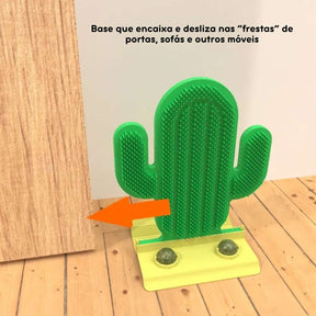 Massageador de Canto Cacto Felino com Catnip: O Brinquedo Perfeito para Gatos que Promove Relaxamento e Diversão
