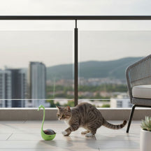 Dispenser de Petisco com Laser Cisne para Gatos – Diversão, Caça e Movimento