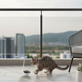 Dispenser de Petisco com Laser Cisne para Gatos – Diversão, Caça e Movimento