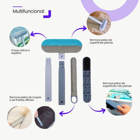 Escova de Remoção de Pelos 4 em 1 Reutilizável