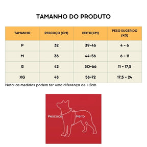 Coleira Peitoral Estilo Sela para Cães Pequenos, Médios e Grandes | Ideal para Caminhadas Seguras ao Ar Livre | Distribui a Pressão Sem Machucar | Ajustável e Confortável