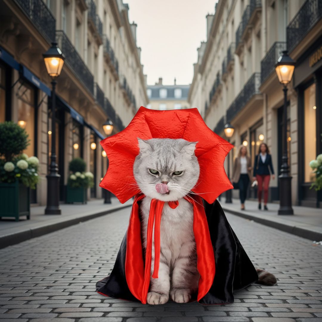 Fantasia Capa de Vampiro para Pets – Com Ajuste Fácil