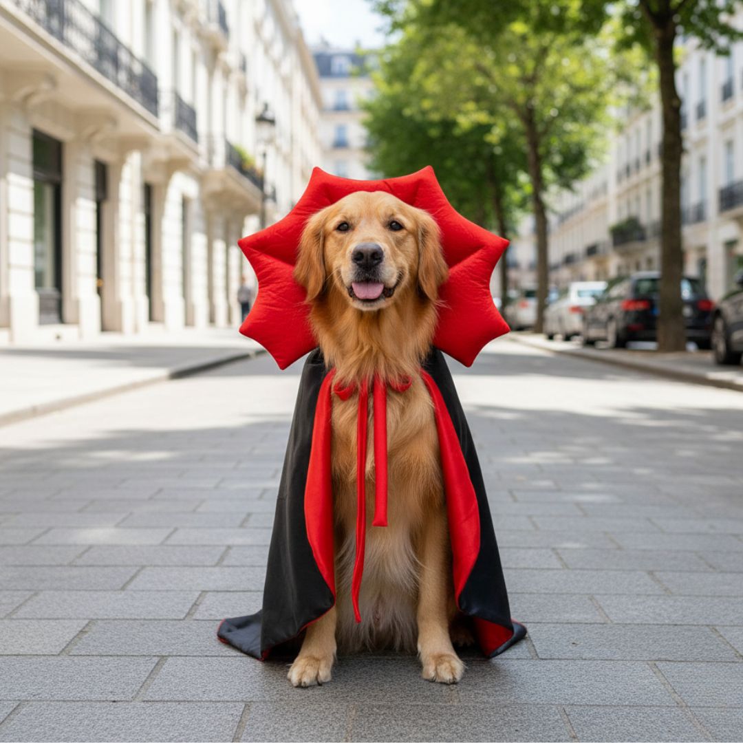 Fantasia Capa de Vampiro para Pets – Com Ajuste Fácil