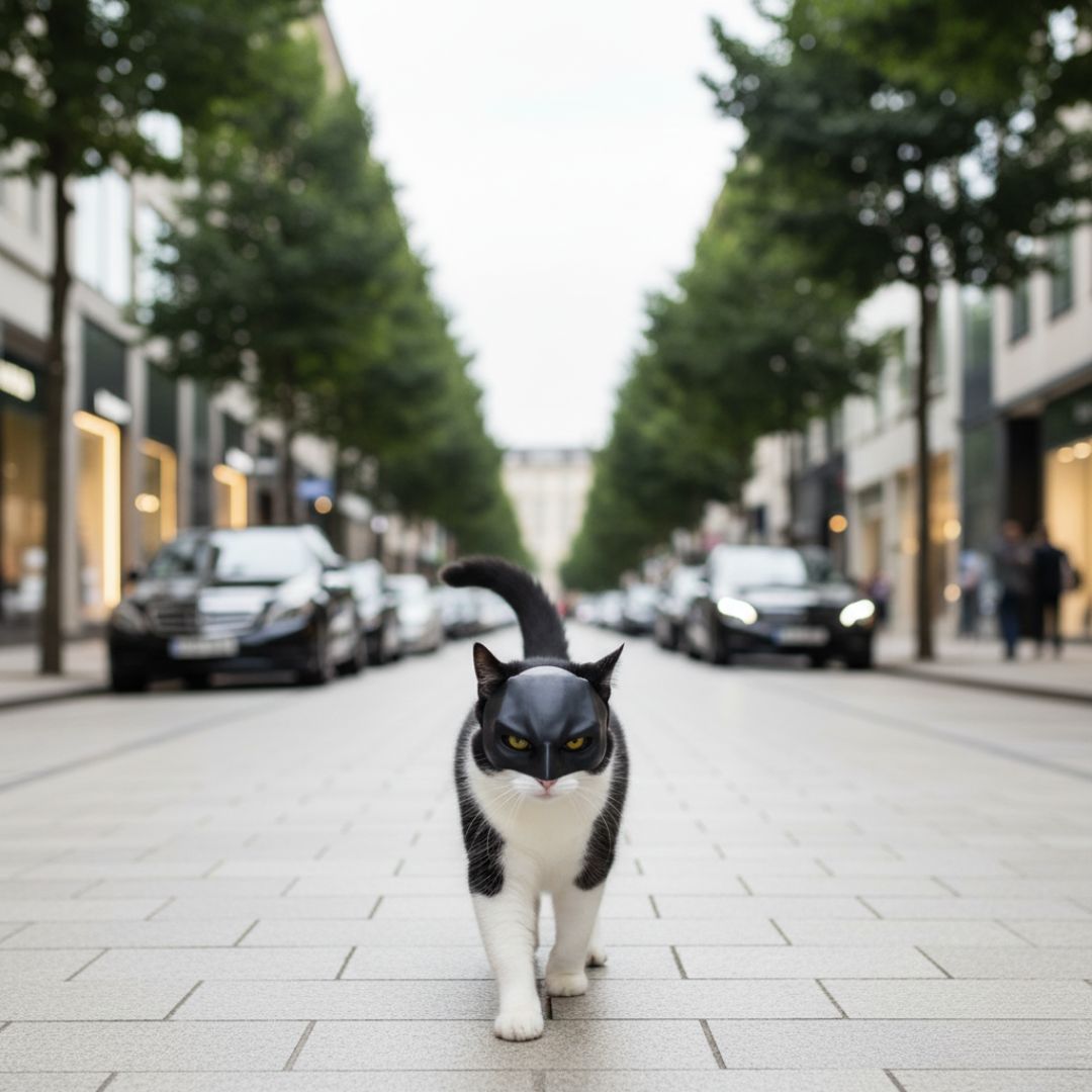 Fantasia Máscara Temática de Batman para Gatos