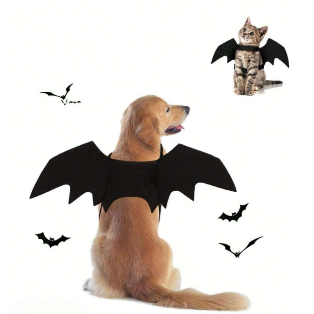 Fantasia de Asas de Morcego para Gatos e Cães – Conforto, Estilo e Diversão para Festas e Halloween