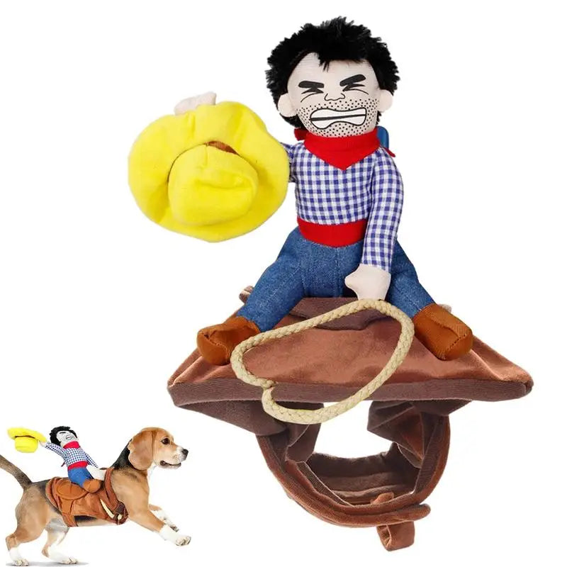 Fantasia de Cowboy para Cães e Gatos | Perfeita para Festas Temáticas e Sessões de Fotos | Ajustável e Confortável para Uso Prolongado