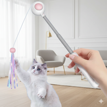 Varinha Interativa com Pena e Catnip para Gatos