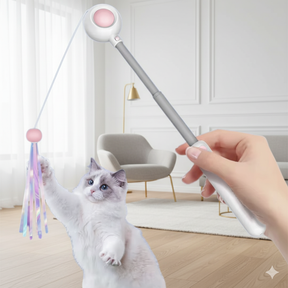 Varinha Interativa com Pena e Catnip para Gatos