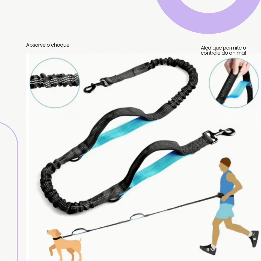 Guia Mãos Livres para Cães | Corrida e Caminhada com Mãos Livres