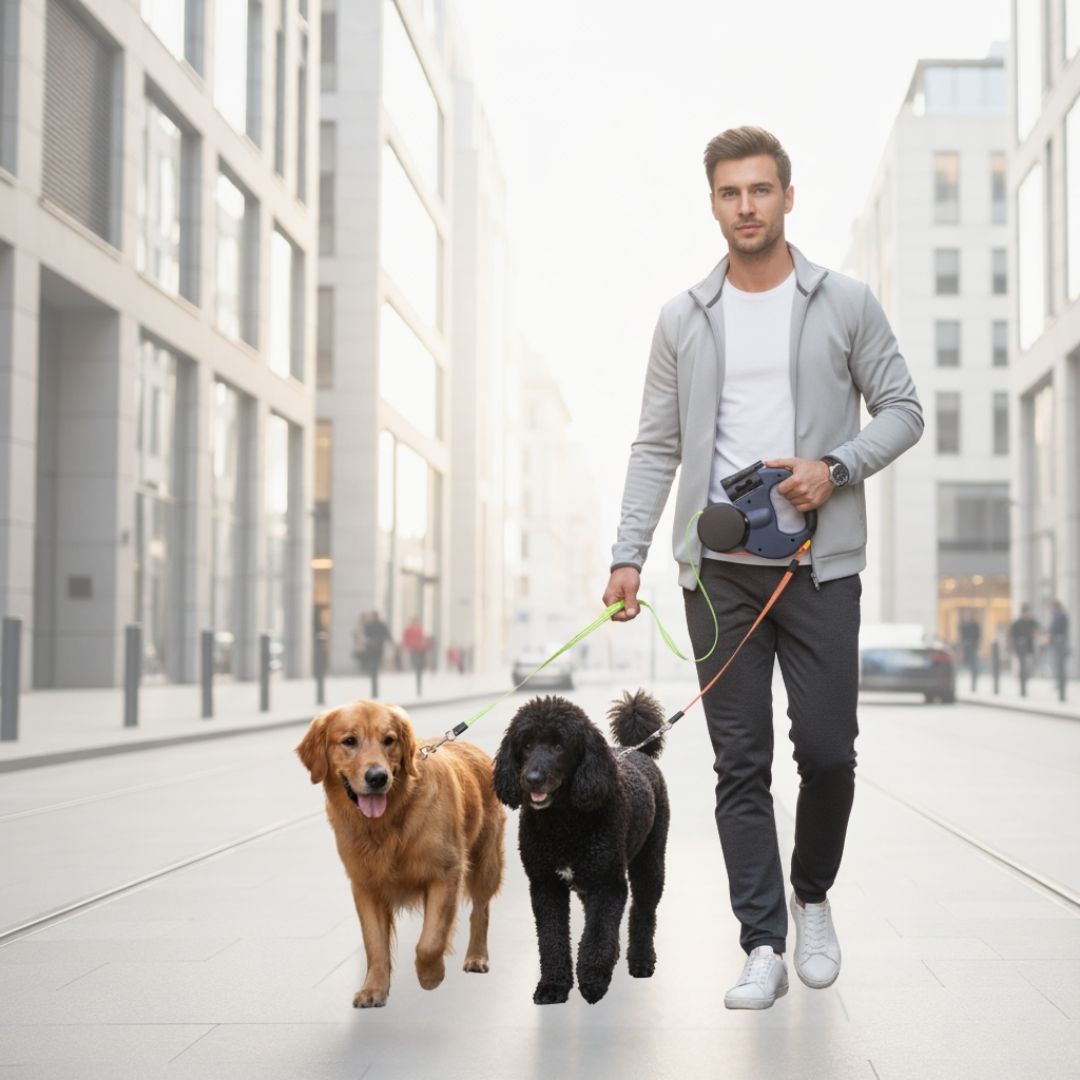 Guia de Passeio Dupla Multifuncional para Cães velú pet 
