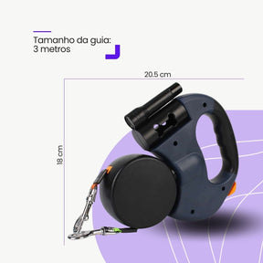 Guia de Passeio Dupla Multifuncional para Cães velú pet 