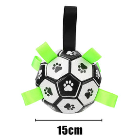 Bola de Futebol Neon Interativa para Cães – Brinquedo Dinâmico para Estimular a Diversão e Exercício