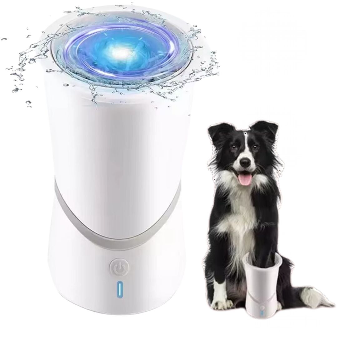 Limpador Automático de Patas para Cães e Gatos | Ideal para Tutores que Buscam Praticidade na Higiene | Remove Sujeira com Rapidez e Sem Esforço | Design Portátil, Recarregável via USB e Feito de Silicone