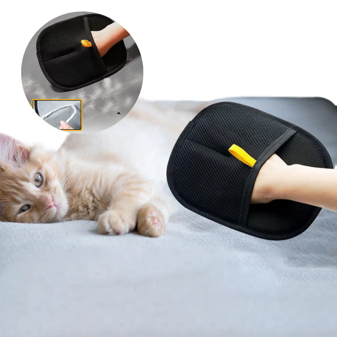 Luva Removedora de Pelos Dupla Face para Pets | Para Cães e Gatos de Todos os Tamanhos | Elimina Pelos Soltos e Estimula a Circulação | Design Confortável e Flexível