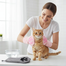 Luva Toalha de Banho para Pets – Microfibra Prática e Rápida