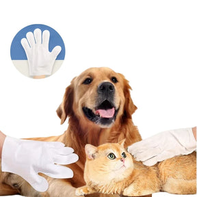Luvas de Limpeza Descartáveis Para Pets: Para remover pelos, sujeira e manter a higiene durante o cuidado com os pets