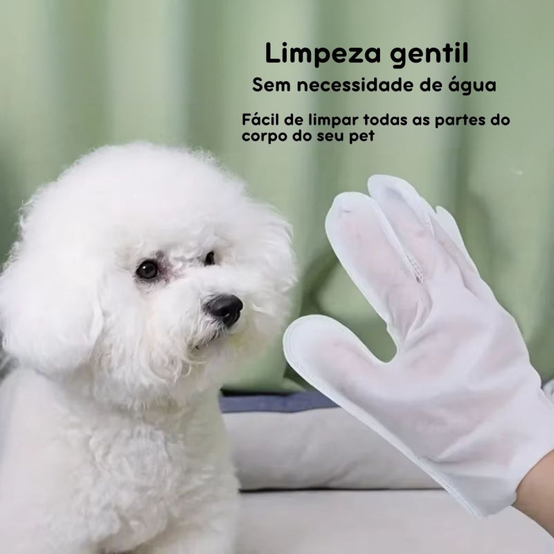 Luvas de Limpeza Descartáveis Para Pets: Para remover pelos, sujeira e manter a higiene durante o cuidado com os pets