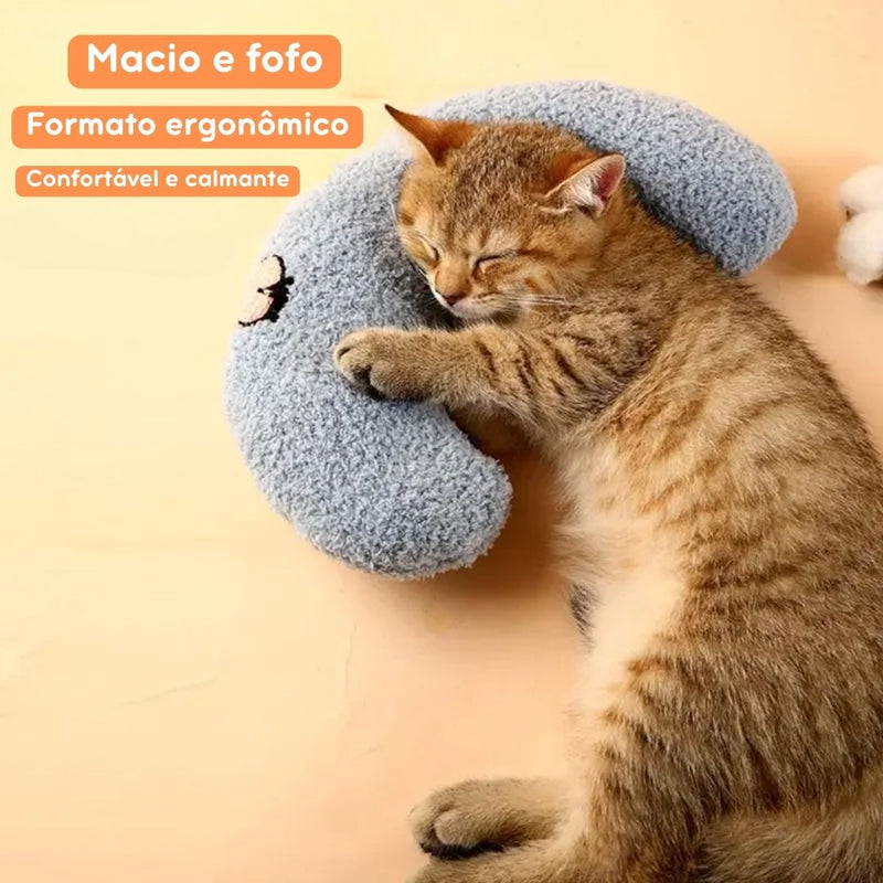 Travesseiro Suporte para Pescoço para Cachorros e Gatos – Alívio e Conforto com Enchimento Ergonômico