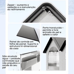 Casa Resfriada para Pets - Abrigo Confortável para Cães e Gatos que Mantém a Temperatura Ideal e Proporciona Conforto em Dias Quentes